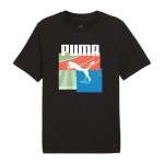 Tricou cu Mânecă Scurtă Bărbați Puma GRAPHICS Summer Negru