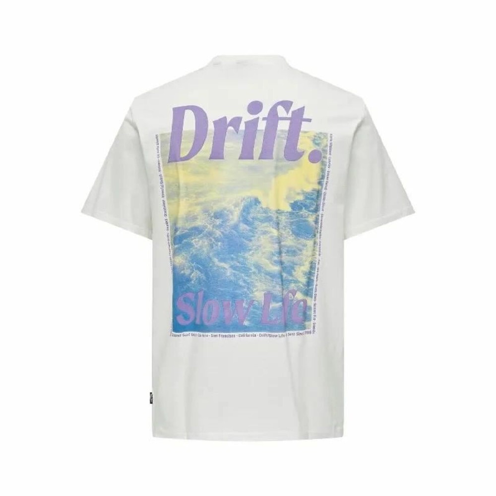 Tricou cu Mânecă Scurtă Bărbați Only & Sons Onskye Reg Alb