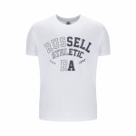 Tricou cu Mânecă Scurtă Bărbați Russell Athletic AMT A40071 Alb