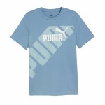 Tricou cu Mânecă Scurtă Bărbați Puma POWER Graphic Albastru