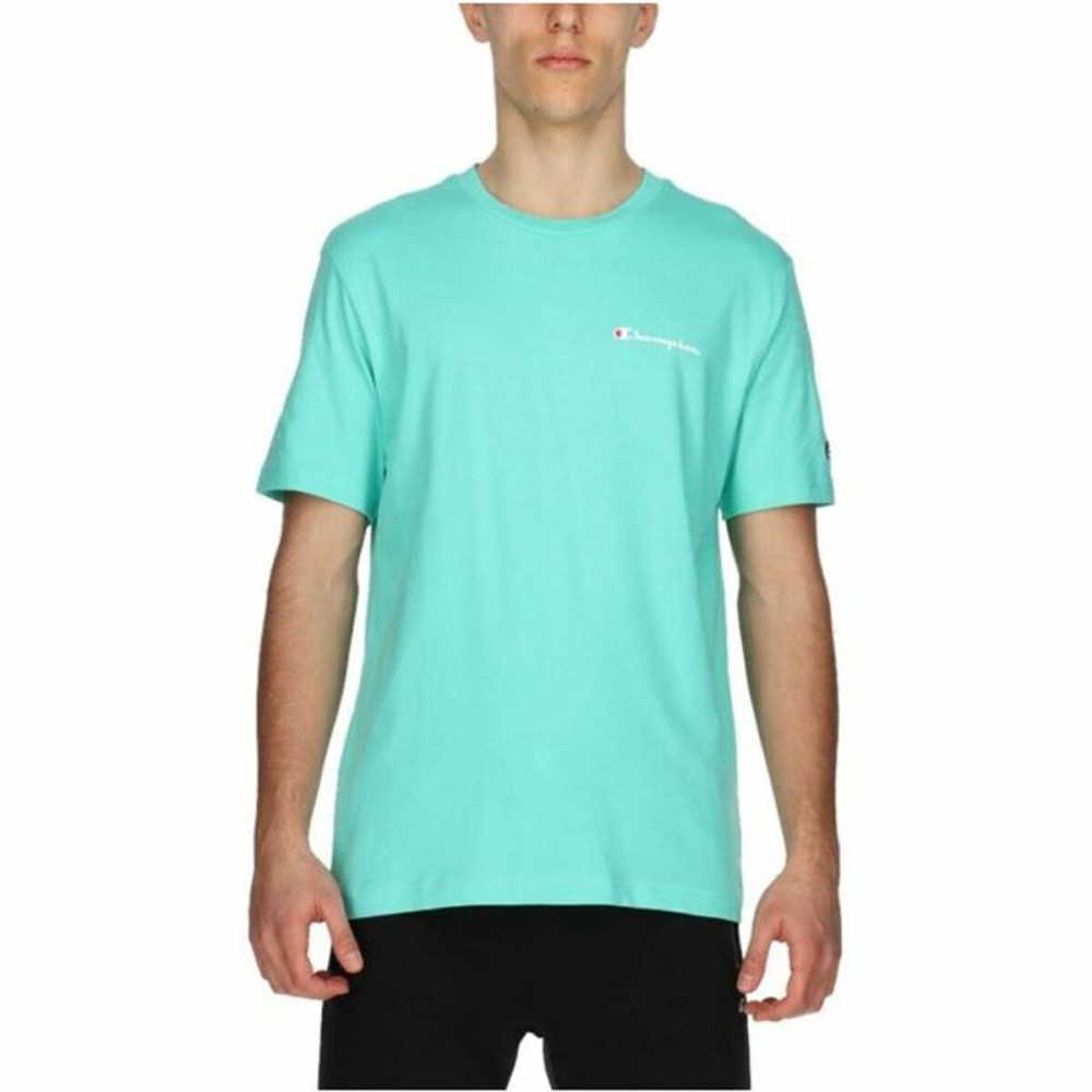 Tricou cu Mânecă Scurtă Bărbați Champion Crewneck Turquoise