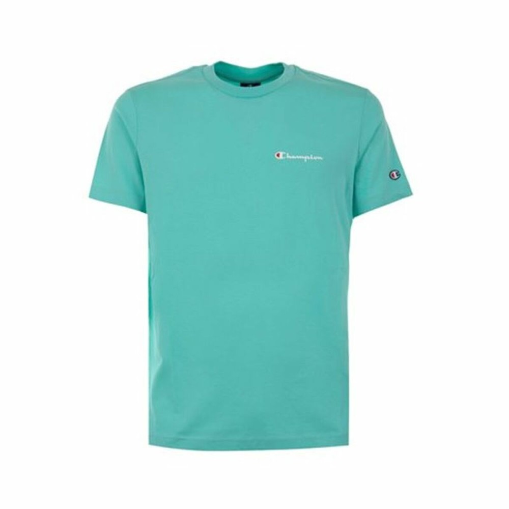 Tricou cu Mânecă Scurtă Bărbați Champion Crewneck Turquoise