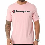 Tricou cu Mânecă Scurtă Bărbați Champion Crewneck Roz