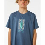Tricou cu Mânecă Scurtă pentru Copii Rip Curl Lost Island Albastru