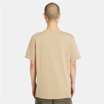 Tricou cu Mânecă Scurtă Bărbați Timberland Kennebec River Linear Logo Maro Deschis