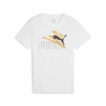 Tricou cu Mânecă Scurtă pentru Copii Puma Essential+ AB Alb