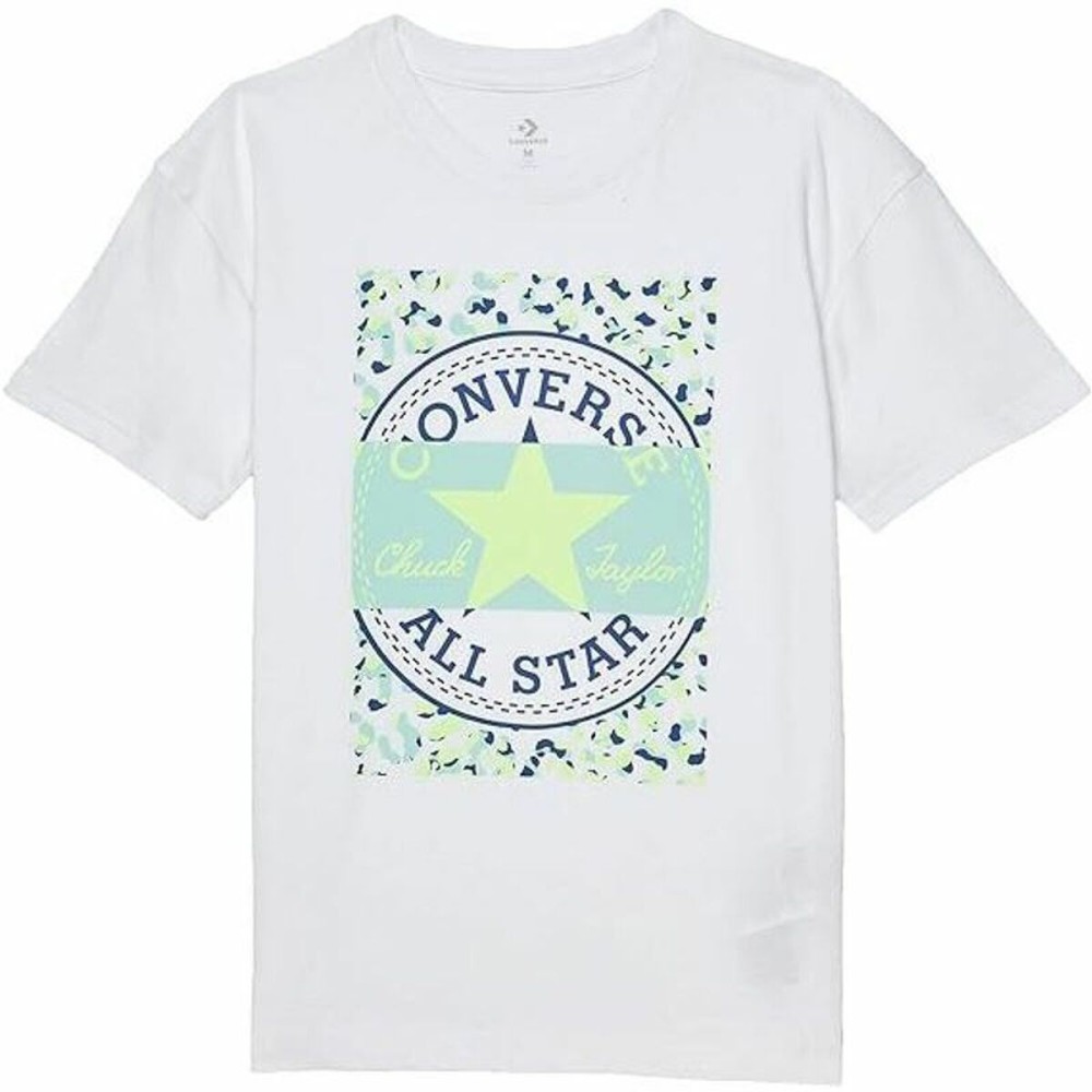 Tricou cu Mânecă Scurtă pentru Copii Converse Boyfriend Graphicrt Alb