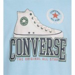 Tricou cu Mânecă Scurtă pentru Copii Converse Script Sneaker Gfx Albastru celest