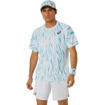 Tricou Sport cu Mânecă Scurtă Asics Game Ss Top Alb Albastru deschis Tenis