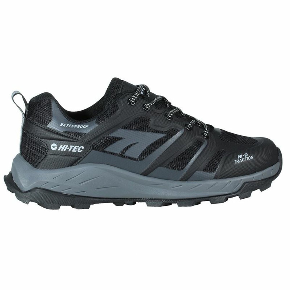 Pantofi trail pentru bărbați (alergare montană) Hi-Tec Toubkal Low Waterproof Negru