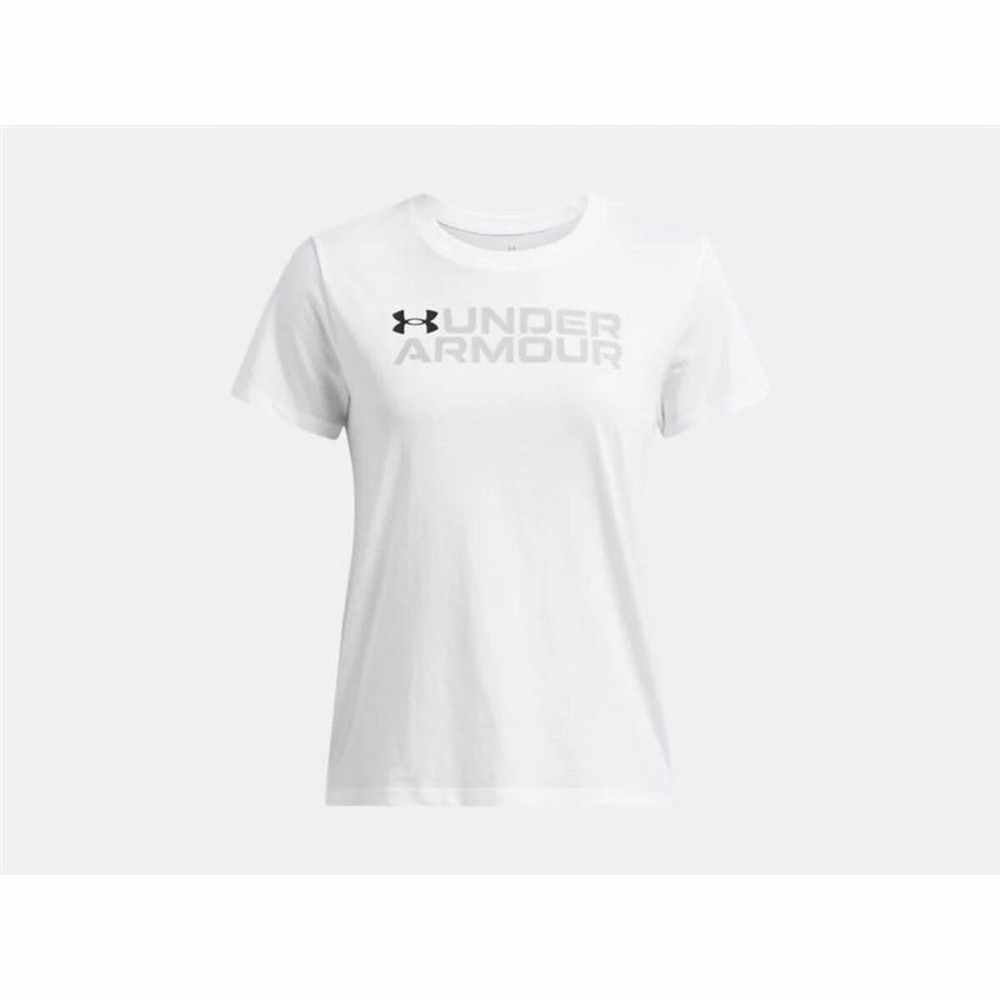 Tricou cu Mânecă Scurtă Femei Under Armour Bl Pack SS Alb