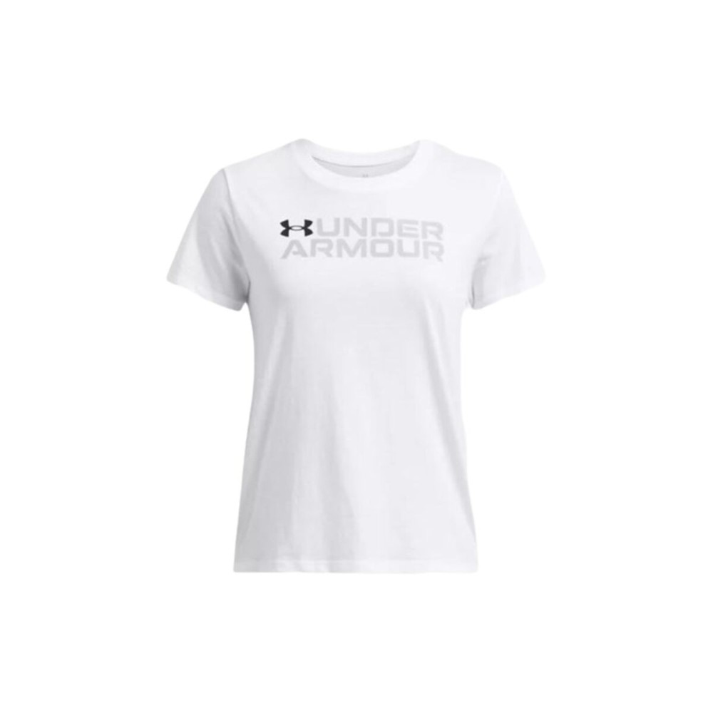 Tricou cu Mânecă Scurtă Femei Under Armour Bl Pack SS Alb