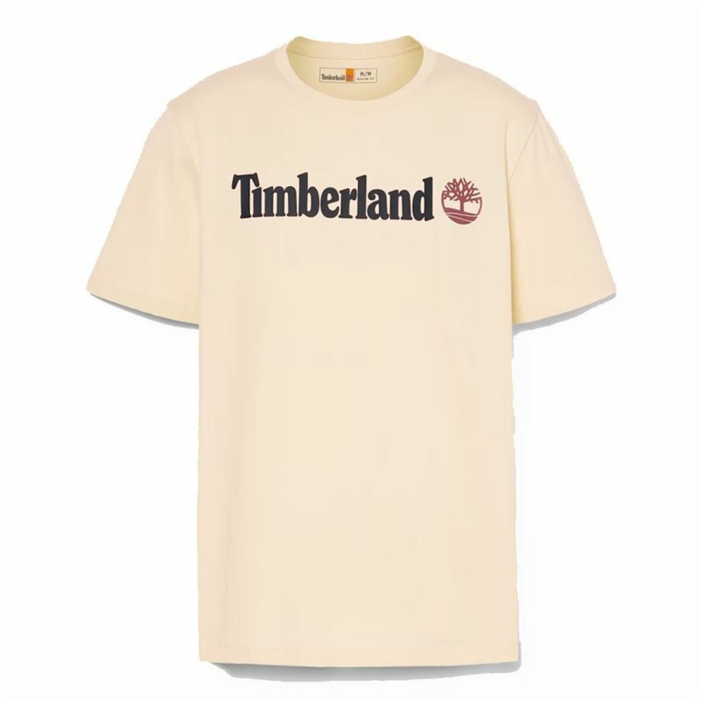 Tricou cu Mânecă Scurtă Bărbați Timberland Kennebec River Linear Logo