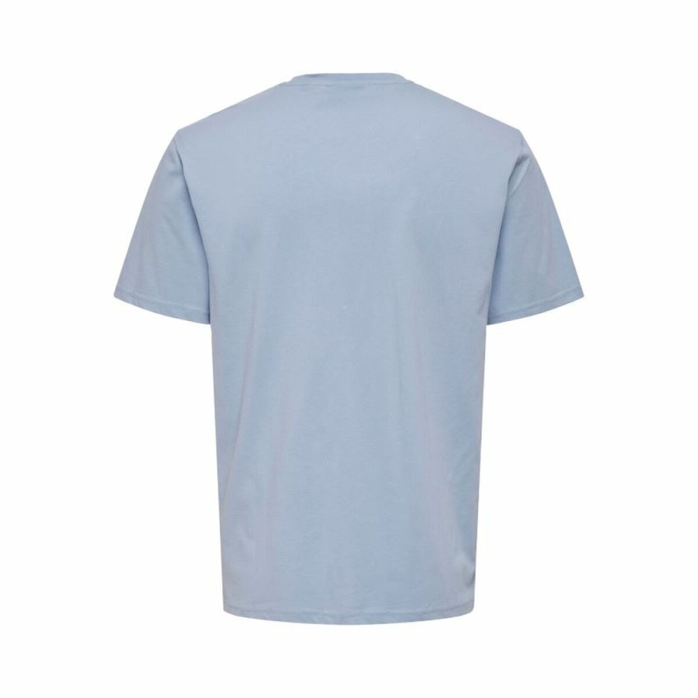 Tricou cu Mânecă Scurtă Bărbați Only & Sons Onslevi Life Reg Text Eventide Indigo