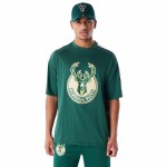 Tricou cu Mânecă Scurtă Bărbați New Era NBA PANEL OS Milwaukee Bucks Verde deschis