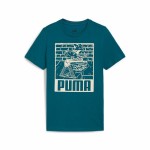 Tricou cu Mânecă Scurtă pentru Copii Puma Ess+ Mid 90S Graphic Albastru