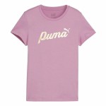 Tricou cu Mânecă Scurtă pentru Copii Puma Essentials+ Script Metallic G