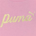 Tricou cu Mânecă Scurtă pentru Copii Puma Essentials+ Script Metallic G