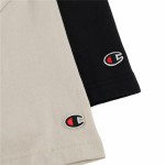 Tricou cu Mânecă Scurtă Bărbați Champion Negru 2 Unități