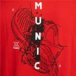 Tricou Sport cu Mânecă Scurtă Munich Roșu