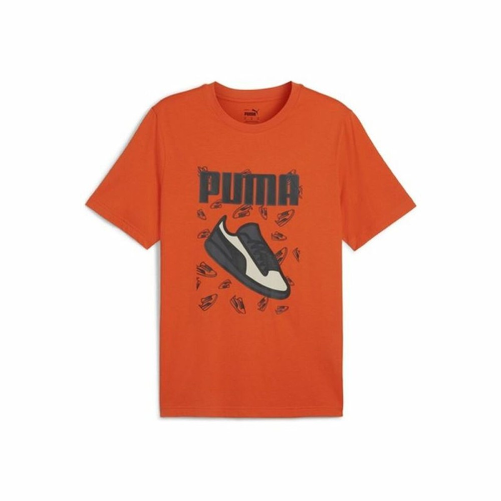 Tricou cu Mânecă Scurtă Bărbați Puma Graphics Sneaker Portocaliu
