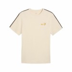 Tricou cu Mânecă Scurtă Bărbați Puma Ess Tape Minimal Gold Bej