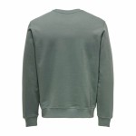 Hanorac fără Glugă Bărbați Only & Sons Onsdan Unshed Reg Crew Neck Verde inchis