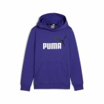 Hanorac cu Glugă Copii Puma Essentials+ 2 Col Big Logo Albastru