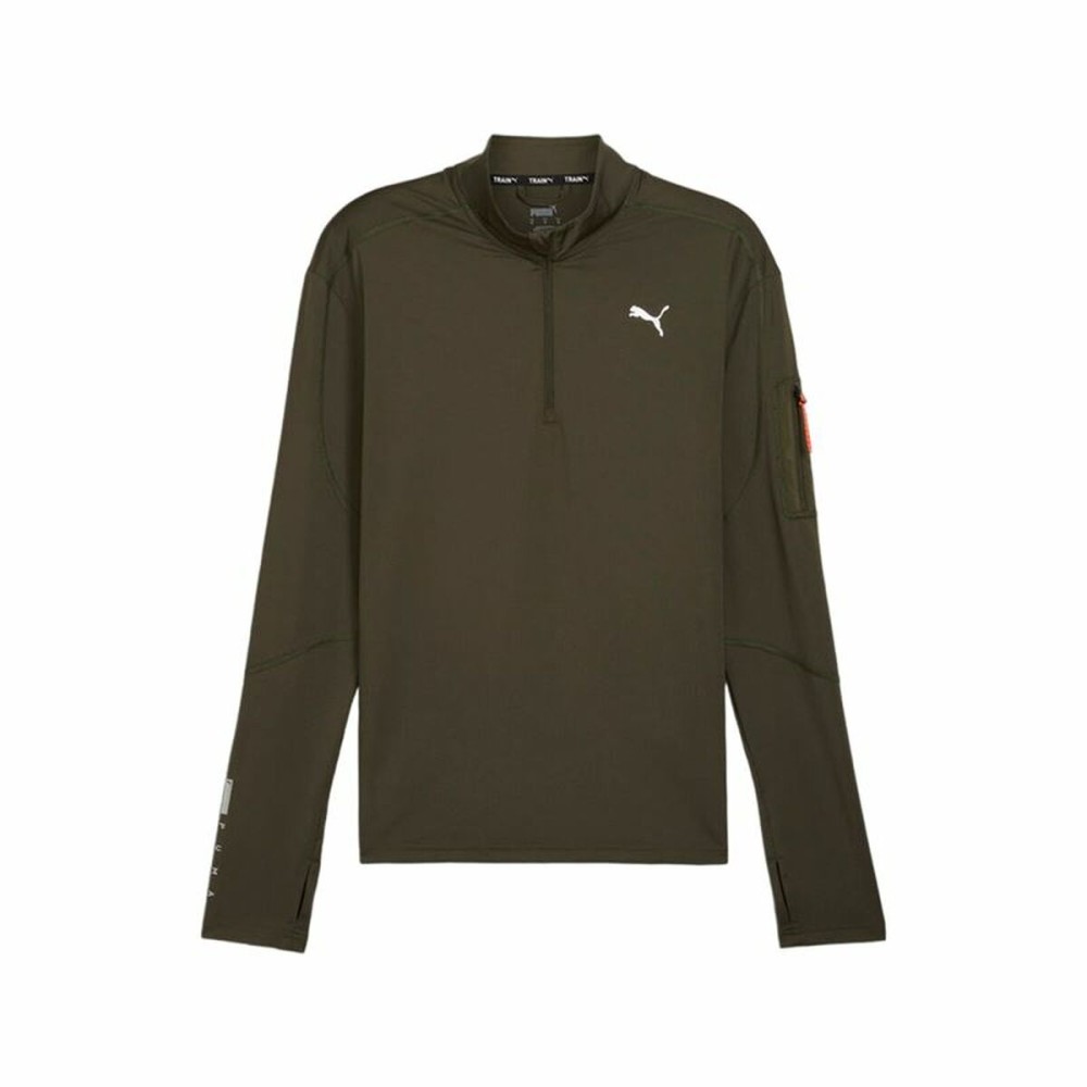 Hanorac fără Glugă Bărbați Puma Flex 1/4 Zip Verde inchis