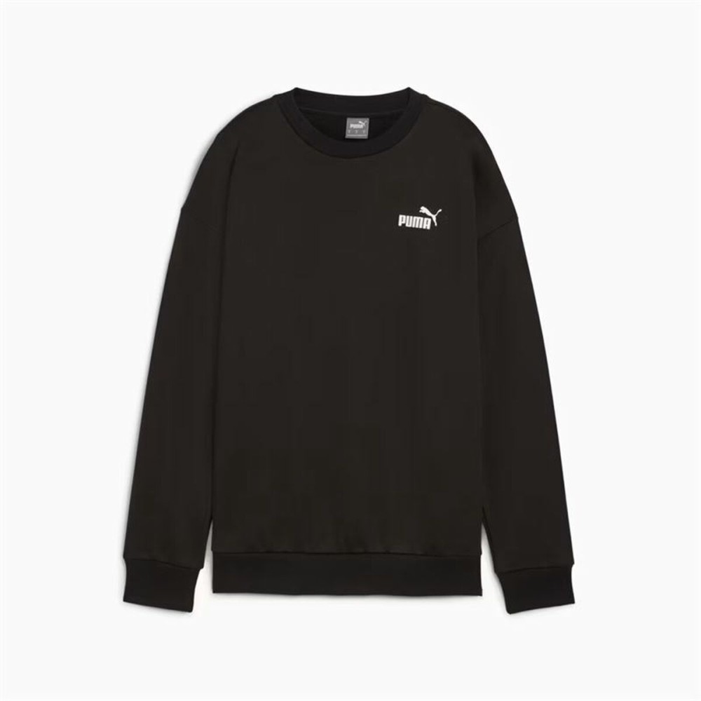Hanorac fără Glugă Femei Puma Essentials+ Relaxed Small Logo Crew Fl Negru