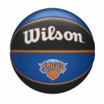 Minge de Baschet Wilson NBA Team Tribute Knicks Albastru 7 Cauciuc