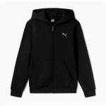 Vestă Infantil Puma Essentials+ Graphic Hoodie Fz Negru