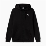 Hanorac cu Glugă Bărbați Puma Essentials+ Graphic Hoodie Fz Negru