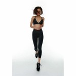 Colanți Sport de Damă Black Limba Capri Rocket Negru