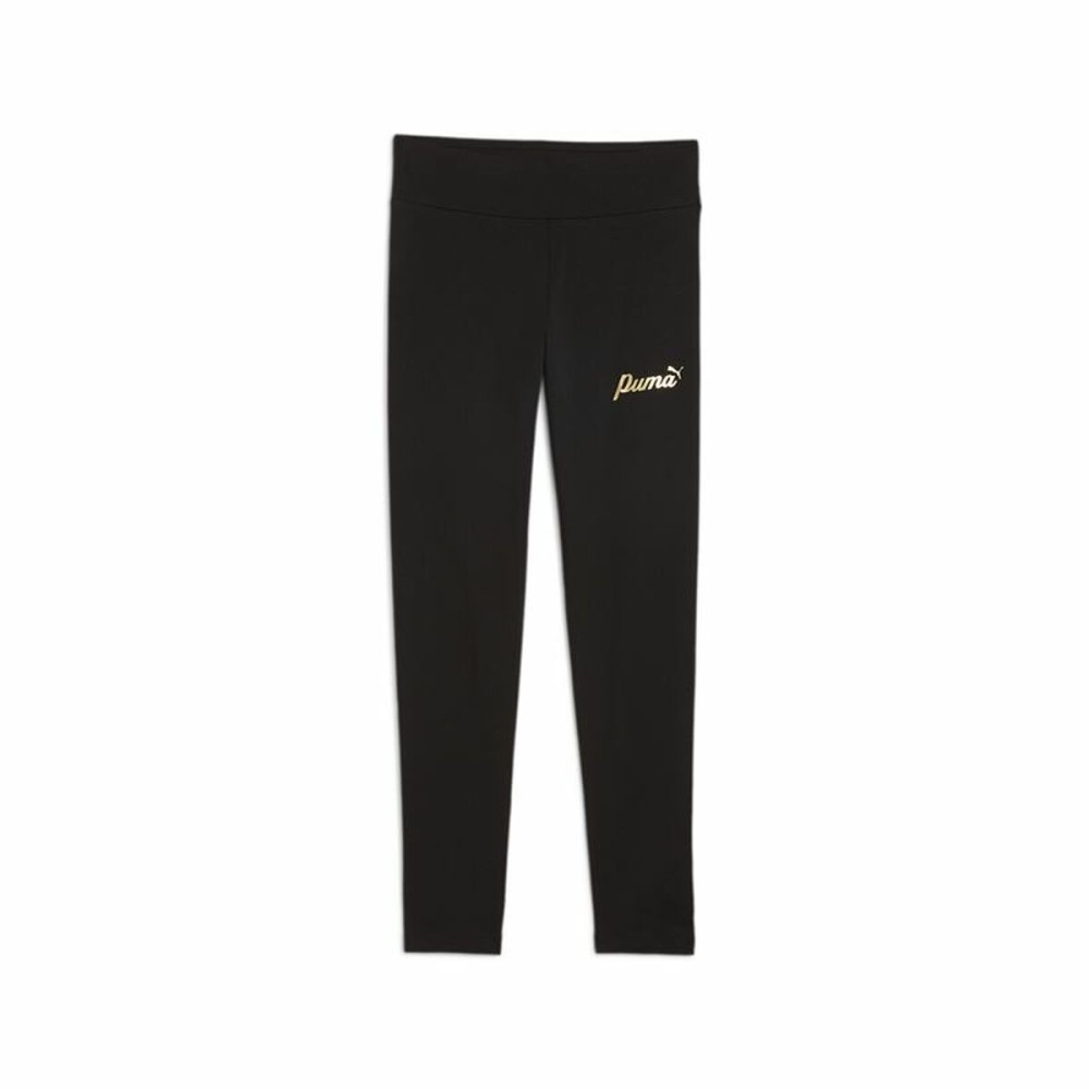 Colanți Sport pentru Copii Puma Essentials+ Script Metallic Negru