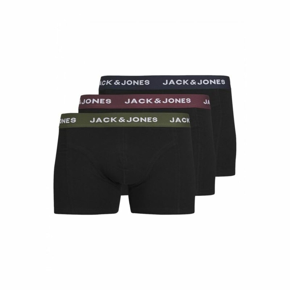 Boxeri pentru bărbați Jack & Jones Jacaron Solid Trunks Negru