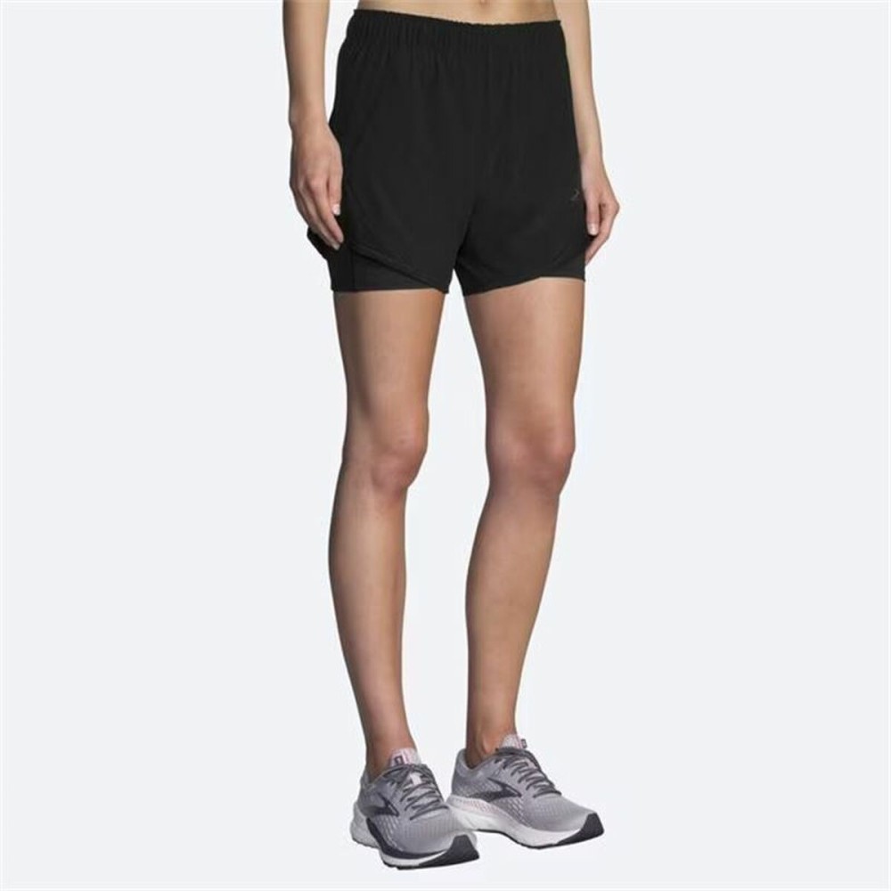 Pantaloni Scurți Sport pentru Damă Brooks Chaser 5" 2-in-1 Negru