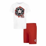 Set Sport pentru Copii Converse Squiggle S/Se+Ft Alb Roșu 2 Piese