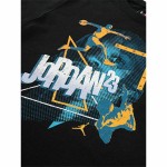 Tricou cu Mânecă Scurtă pentru Copii Jordan Jdb Jordan 3Peat Ss Negru
