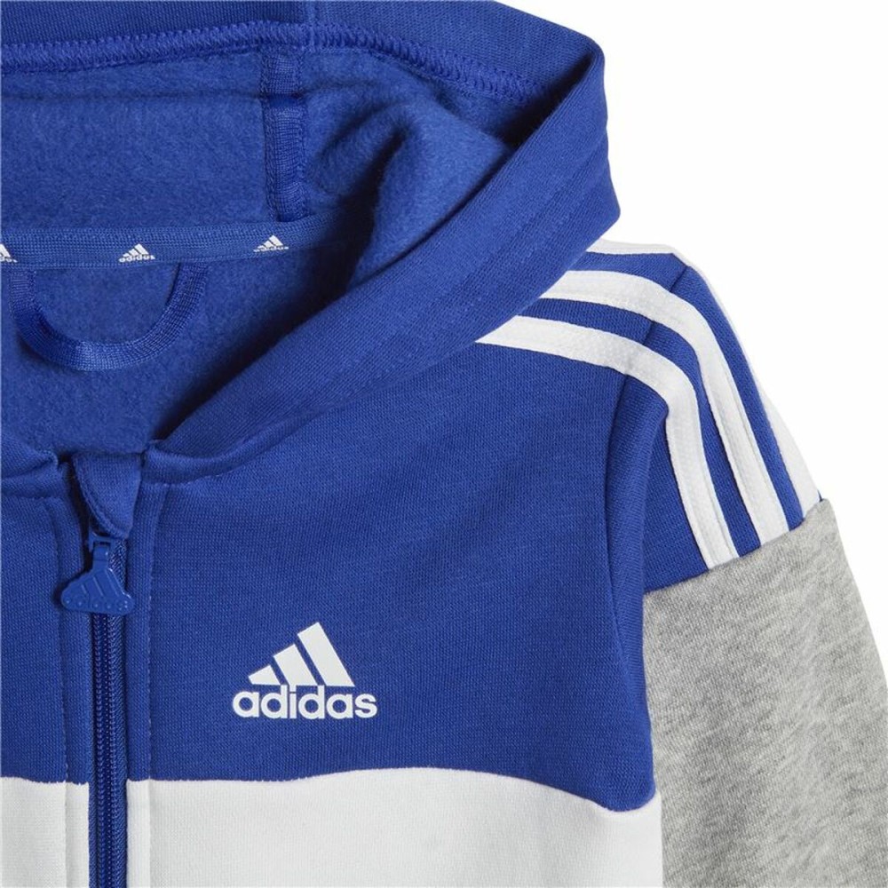 Set Sport pentru Bebeluși Adidas I 3Stripes Tib Fleece Ts Infantil Albastru