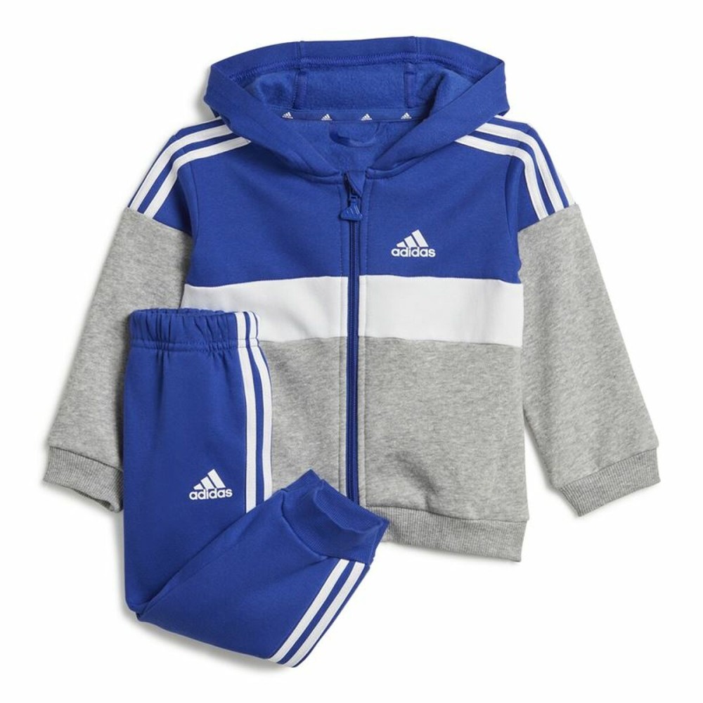 Set Sport pentru Bebeluși Adidas I 3Stripes Tib Fleece Ts Infantil Albastru