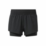 Pantaloni Scurți Sport pentru Damă Reebok Wor Run 2 In 1 Short Negru