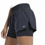 Pantaloni Scurți Sport pentru Damă Reebok Wor Run 2 In 1 Short Negru