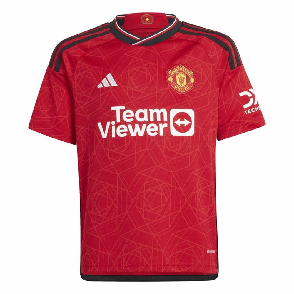 Tricou de Fotbal cu Mânecă Scurtă pentru Copii Adidas Manchester (7-8 Ani)