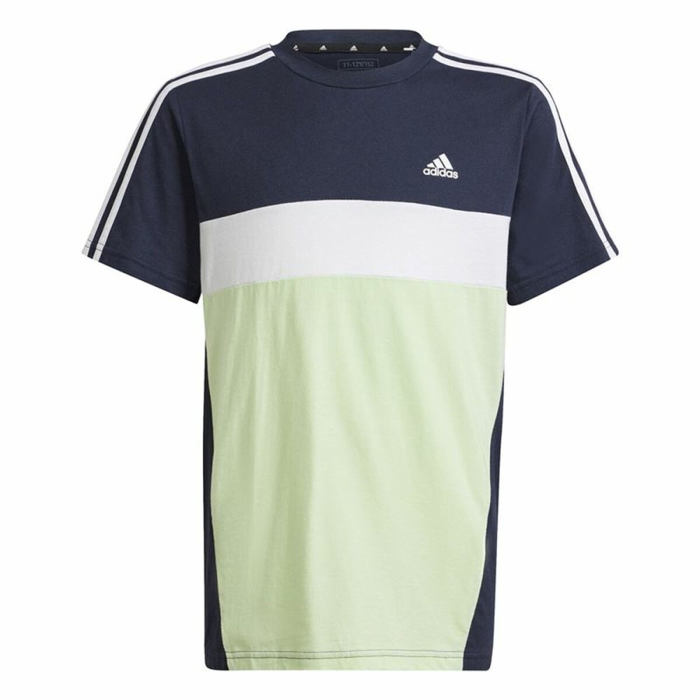 Tricou cu Mânecă Scurtă pentru Copii Adidas 3 Bnadas 9-10 Ani Albastru