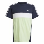 Tricou cu Mânecă Scurtă pentru Copii Adidas 3 Bnadas 9-10 Ani Albastru