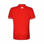 Tricou Polo cu Mânecă Scurtă Bărbați Kappa Kappa Barli Roșu 4XL