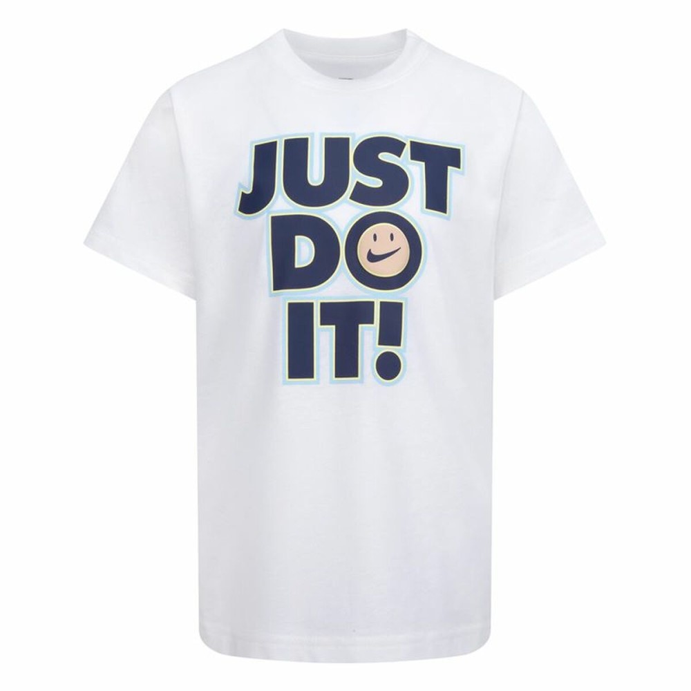 Tricou cu Mânecă Scurtă Copii Nike Smiley Just do it Ss Alb