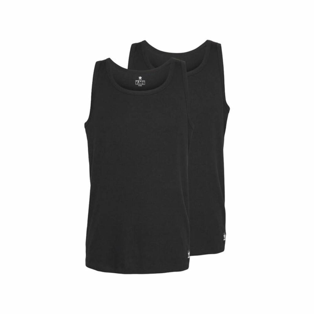 Tricou cu Bretele Bărbat Adidas Active Flex Cotton Negru 2 Unități