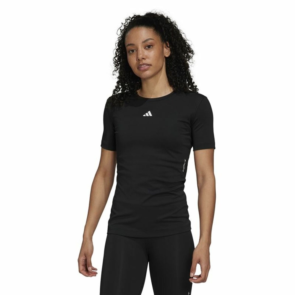 Tricou cu Mânecă Scurtă Femei Adidas Techfit Negru